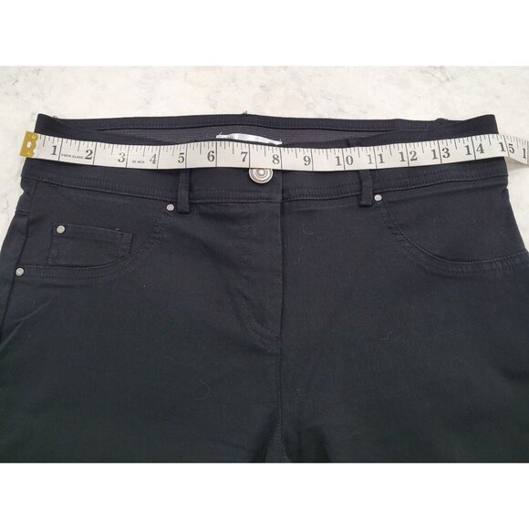 Womens 89th & Madison Black Stretch Capri Pants with Elastic Waist Size 6P - Picture 6 of 10